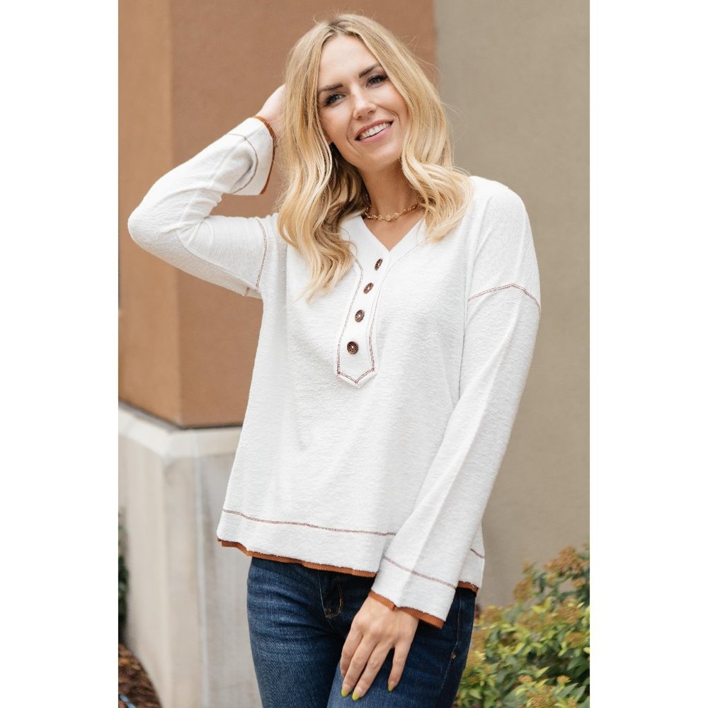Fine Line Details Top - Size XS